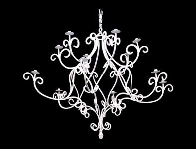 Wrought Iron Chandelier with candles 
