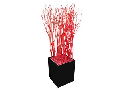 Plantenbak Zwart Rood